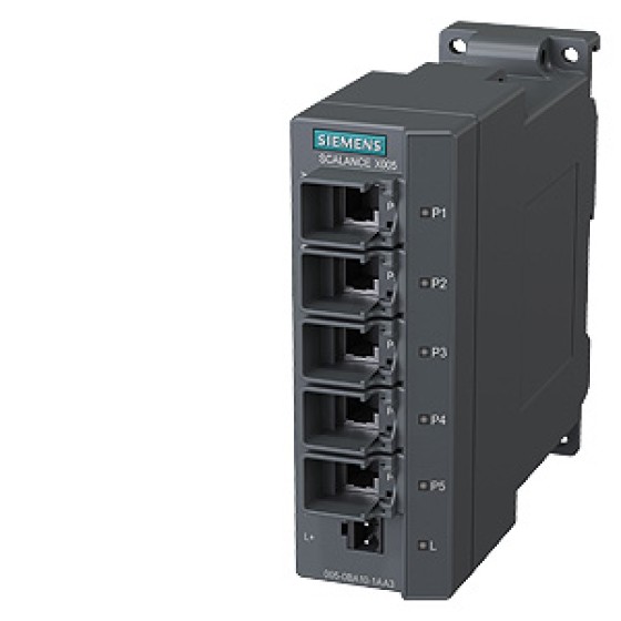 西门子 6GK5005-0BA10-1AA3  X005，IE 入门级 交换机，非网管型 5x 10/100 Mbit/s RJ45 端口